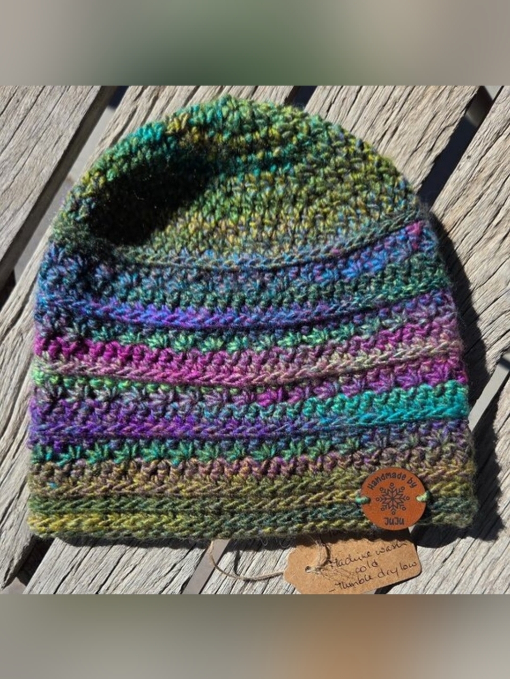 Artisan Handmade Crochet "Secret Garden" Beanie Hat